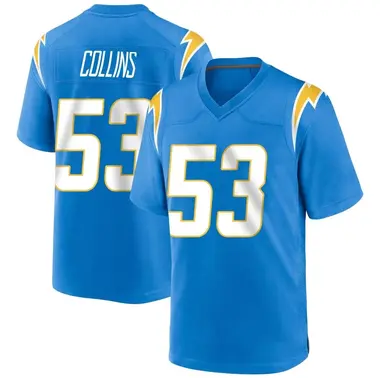 Men's Chris Collins Los Angeles Chargers Powder Alternate Jersey - Game Blue