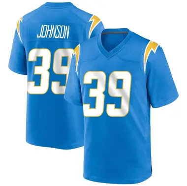 Men's Jaylen Johnson Los Angeles Chargers Powder Alternate Jersey - Game Blue