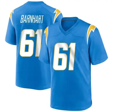 Men's Karsen Barnhart Los Angeles Chargers Powder Alternate Jersey - Game Blue