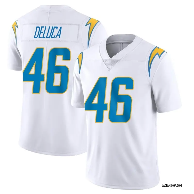 Youth Ben DeLuca Los Angeles Chargers Vapor Untouchable Jersey - Limited  White - Los Angeles Store