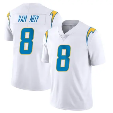 Kyle Van Noy Los Angeles Chargers Game-Used #8 White Jersey vs